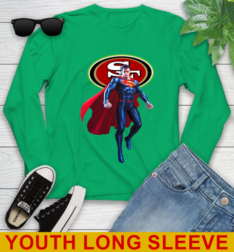 NFL Superman DC Sports Football San Francisco 49ers Youth Long Sleeve 7