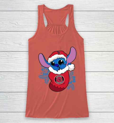 Arizona Cardinals Christmas Stitch In The Sock Funny Disney NFL Racerback Tank 4