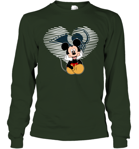 NFL Los Angeles Rams The Heart Mickey Mouse Disney Football T Shirt xWn7twoz3NZ long sleeve tee 14 95 151514 front forest green
