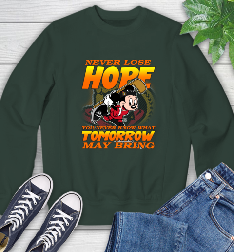 Ottawa Senators NHL Hockey ootball Mickey Disney Never Lose Hope Sweatshirt 12