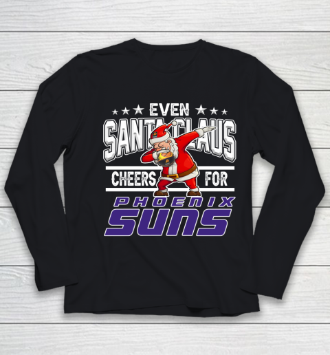 Phoenix Suns Even Santa Claus Cheers For Christmas NBA Youth Long Sleeve