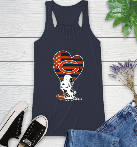 Chicago Bears NFL Football The Peanuts Movie Adorable Snoopy Racerback Tank 12