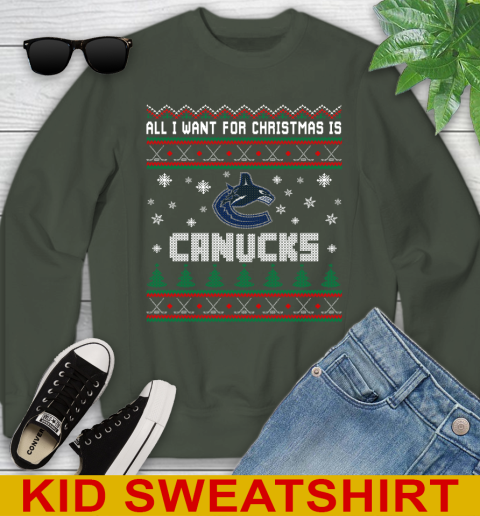Vancouver Canucks NHL Hockey All I Want For Christmas Is My Team Sports 116