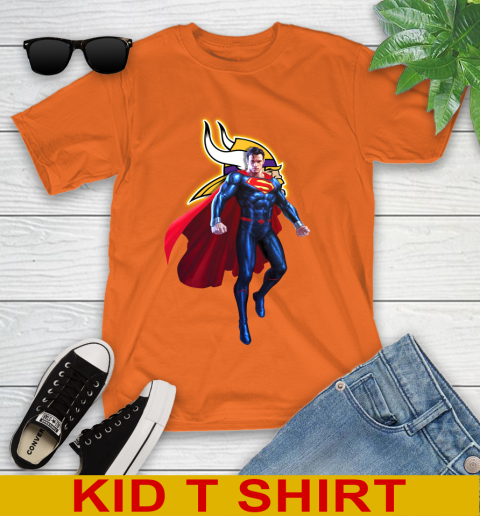 NFL Superman DC Sports Football Minnesota Vikings Youth T-Shirt 7