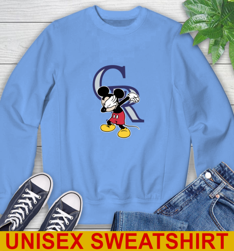 Colorado Rockies MLB Baseball Dabbing Mickey Disney Sports Sweatshirt 11