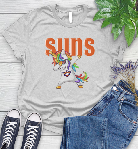 Phoenix Suns NBA Basketball Funny Unicorn Dabbing Sports Women's T-Shirt