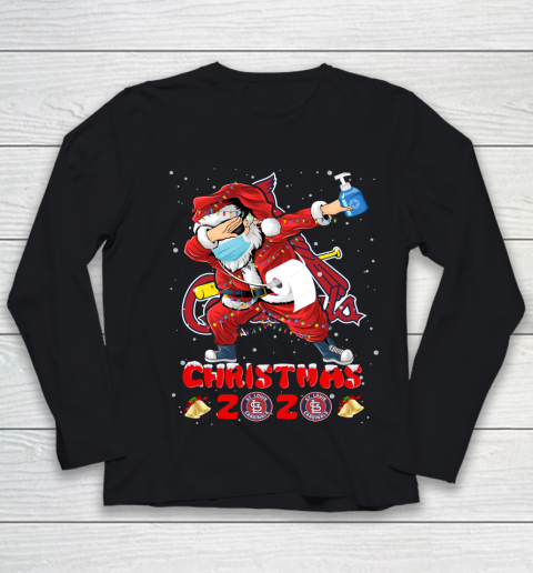 St.Louis Cardinals Funny Santa Claus Dabbing Christmas 2020 MLB Youth Long Sleeve