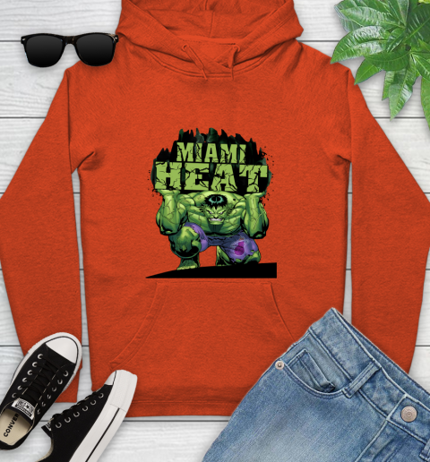 Miami Heat NBA Basketball Incredible Hulk Marvel Avengers Sports Youth Hoodie 5