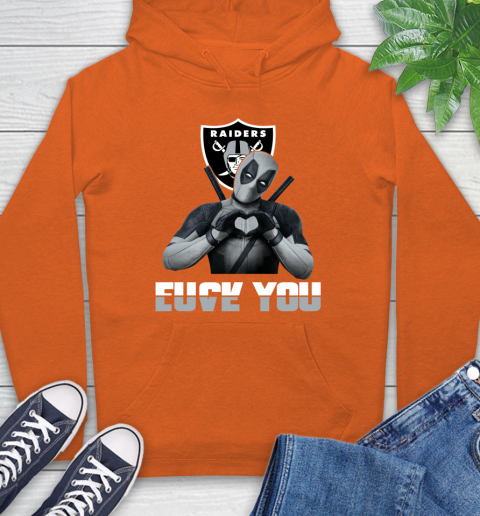 NHL Oakland Raiders Deadpool Love You Fuck You Football Sports Hoodie 4