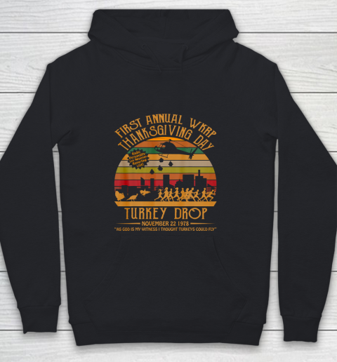 WKRP Thanksgiving Day Turkey Drop Youth Hoodie