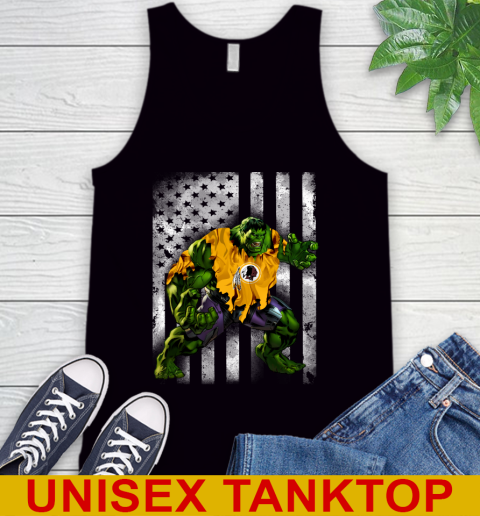 Washington Redskins Hulk Marvel Avengers NFL Football American Flag Tank Top