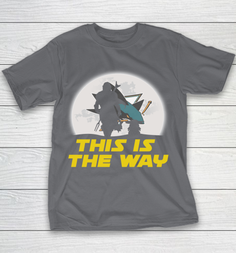 San Jose Sharks NHL Ice Hockey Star Wars Yoda And Mandalorian This Is The Way Youth T-Shirt 5