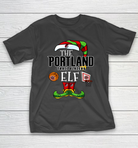 Portland Trail Blazers Christmas ELF Funny NBA T-Shirt 1