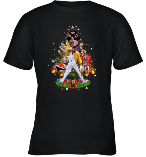 Freddie Mercury Christmas Tree Youth T-Shirt