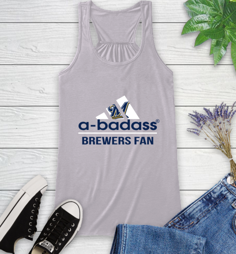 MLB A Badass Milwaukee Brewers Fan Adidas Baseball Sports Racerback Tank 4