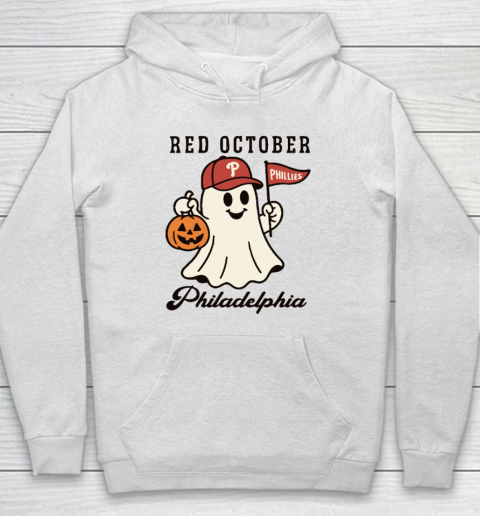 Red October Philadelphia Phillies Halloween Ghost Hoodie