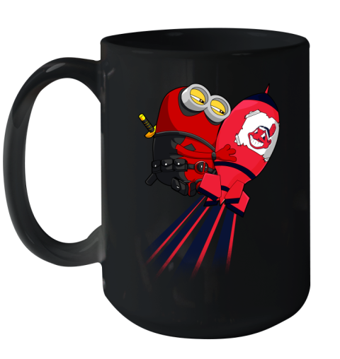 MLB Baseball Cleveland Indians Deadpool Minion Marvel Shirt Ceramic Mug 15oz