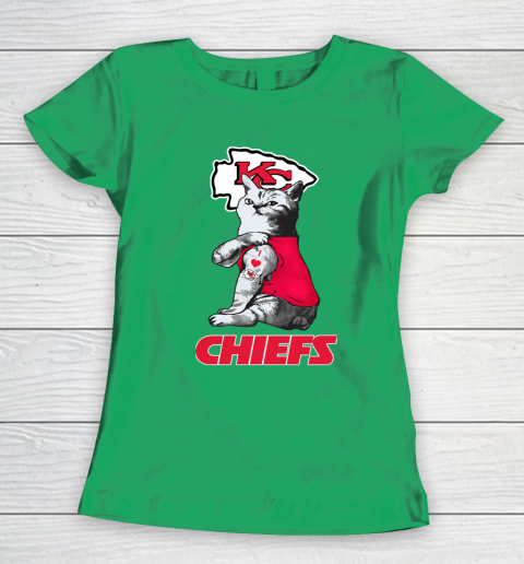NFL Football My Cat Loves Kansas City Chiefs Women's T-Shirt 5