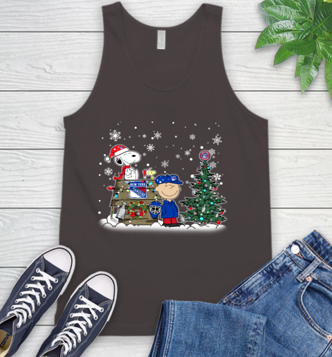 NHL New York Rangers Snoopy Charlie Brown Woodstock Christmas Stanley Cup Hockey Tank Top 6
