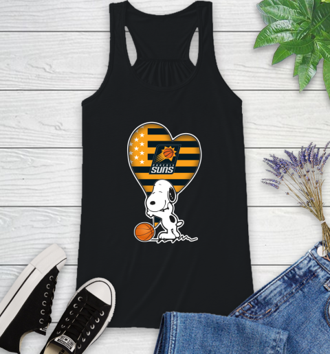Phoenix Suns NBA Basketball The Peanuts Movie Adorable Snoopy Racerback Tank 2