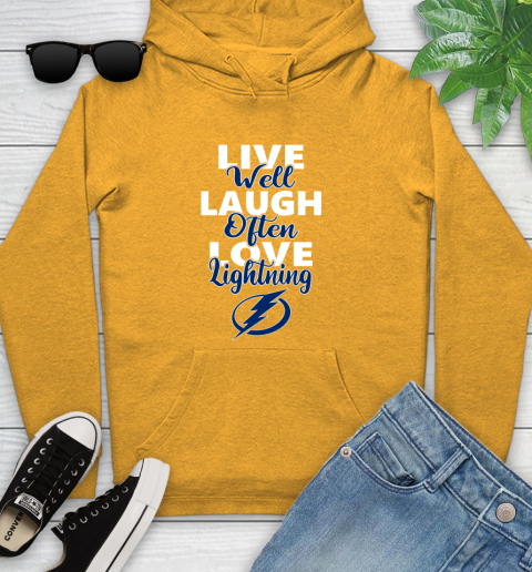 NHL Hockey Tampa Bay Lightning Live Well Laugh Often Love Shirt Youth Hoodie 2