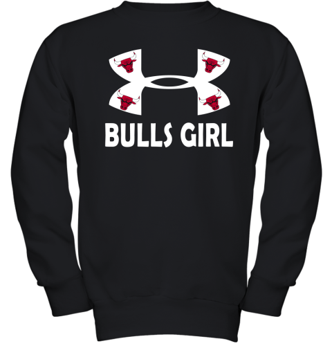 NBA Chicago Bulls Girl Under Armour Basketball Sports 0EZXGuBjCRS youth sweatshirt 47 95 151514 front black