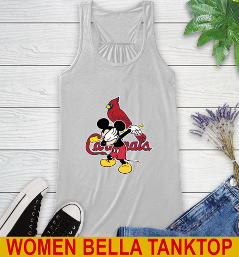 St.Louis Cardinals MLB Baseball Dabbing Mickey Disney Sports Racerback Tank