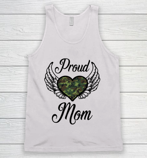 Mother's Day Funny Gift Ideas Apparel  Proud Military Mom Proud Army Mom presents military mom gift Tank Top