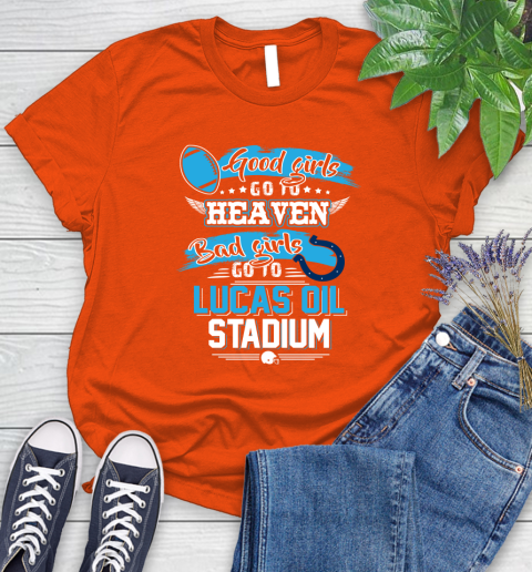 Indianapolis Colts NFL Bad Girls Go To Lucas Oil Stadium Shirt Women's T-Shirt - Image 4