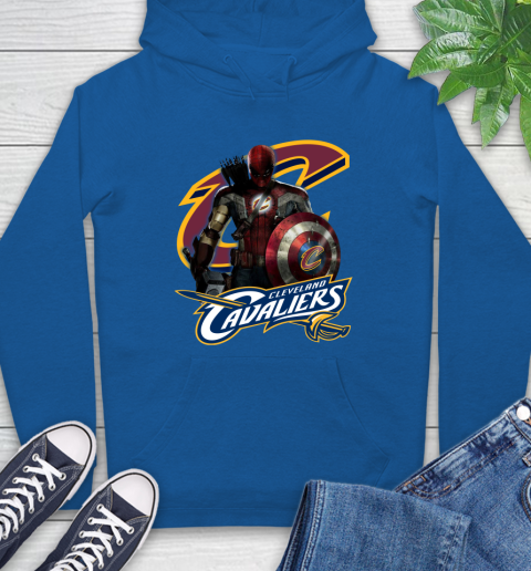 Cleveland Cavaliers NBA Basketball Captain America Thor Spider Man Hawkeye Avengers Hoodie 9