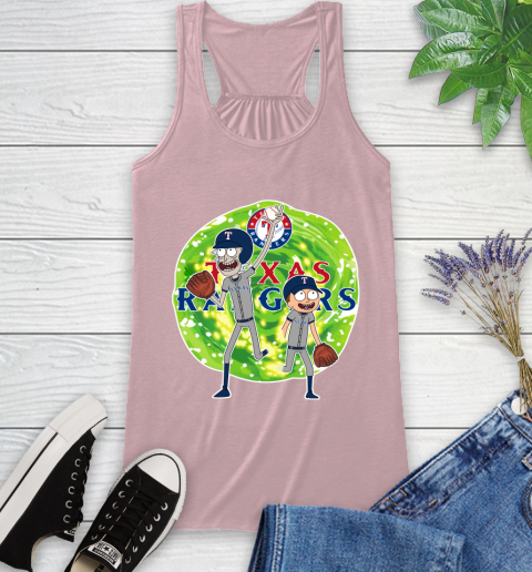 MLB Texas Rangers Rick And Morty Baseball Sports Racerback Tank 11