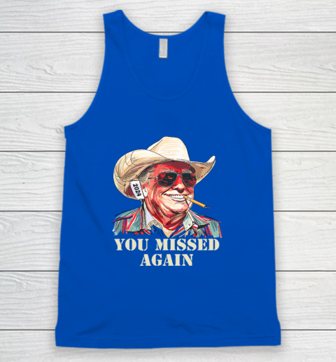 Western Trump Cowboy You Missed Again Tank Top 3