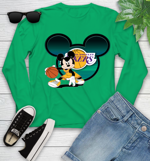 NBA Los Angeles Lakers Mickey Mouse Disney Basketball Youth Long Sleeve - Image 7