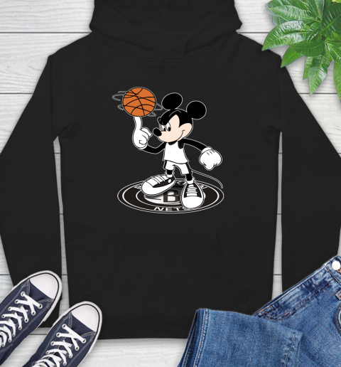 NBA Basketball Brooklyn Nets Cheerful Mickey Disney Shirt Hoodie