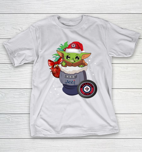 Winnipeg Jets Christmas Baby Yoda Star Wars Funny Happy NHL T-Shirt 12
