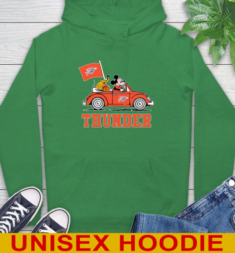 NBA Basketball Oklahoma City Thunder Pluto Mickey Driving Disney Shirt Hoodie 8