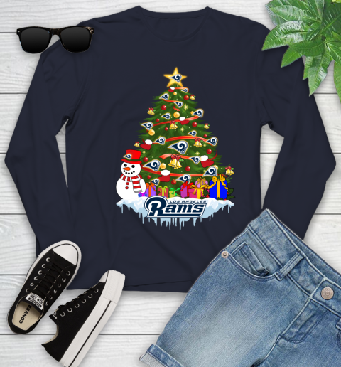 Los Angeles Rams Merry Christmas NFL Football Sports Youth Long Sleeve 3