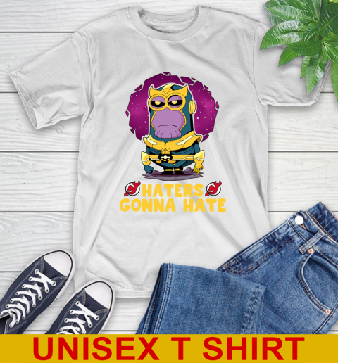 NHL Hockey New Jersey Devils Haters Gonna Hate Thanos Minion Marvel Shirt T-Shirt