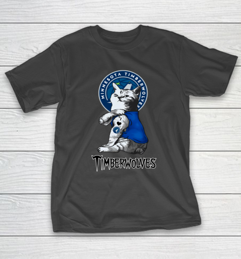 NBA Basketball My Cat Loves Minnesota Timberwolves T-Shirt