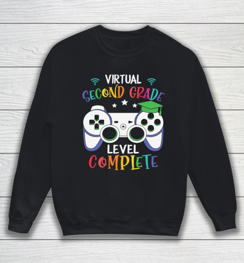 Back To School Shirt Virtual Second Grade level complete Sweatshirt