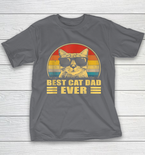 Best Cat Dad Ever Bump Fit Father's Day Gift Daddy Youth T-Shirt 5