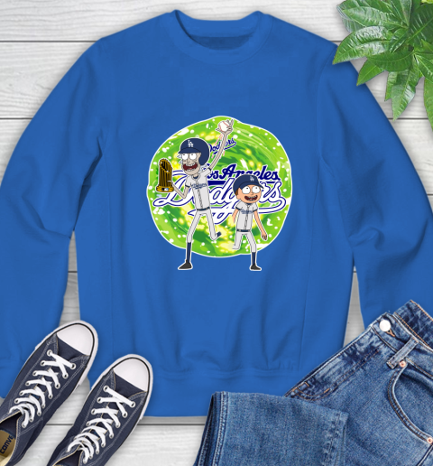 MLB Los Angeles Dodgers Rick And Morty Commissioner's Trophy Baseball Sports Sweatshirt 8
