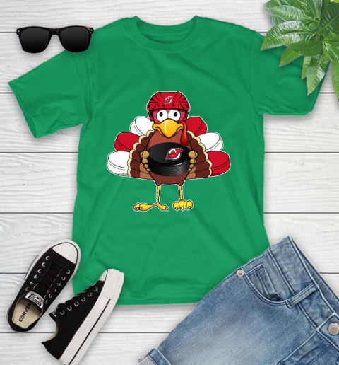 New Jersey Devils Turkey Thanksgiving Day Youth T-Shirt 6