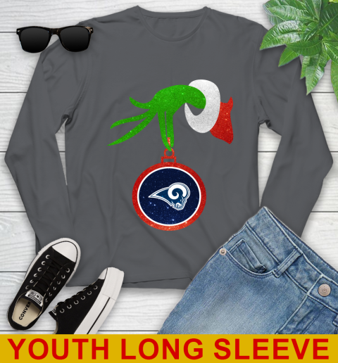Los Angeles Rams Grinch Merry Christmas NFL Football Youth Long Sleeve 9