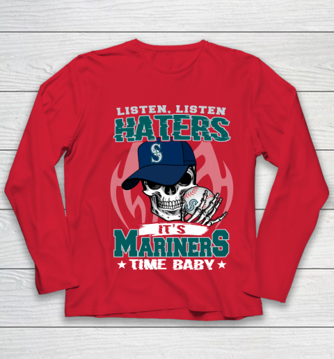 Listen Haters It is MARINERS Time Baby MLB Youth Long Sleeve 8