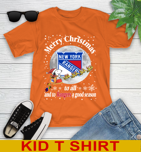 New York Rangers Merry Christmas To All And To Rangers A Good Season NHL Hockey Sports Youth T-Shirt 8