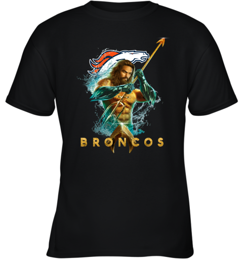 NFL Denver Broncos Aquaman DC Football Sports WZGBKsQzFkH youth t shirt 26 95 151514 front black