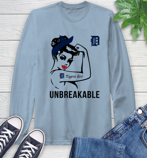 MLB Detroit Tigers Girl Unbreakable Baseball Sports Long Sleeve T-Shirt 6