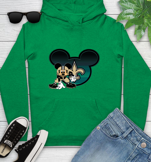 NFL New Orleans Saints Mickey Mouse Disney Football T Shirt Youth Hoodie 7