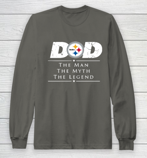 Pittsburgh Steelers NFL Football Dad The Man The Myth The Legend Long Sleeve T-Shirt 5